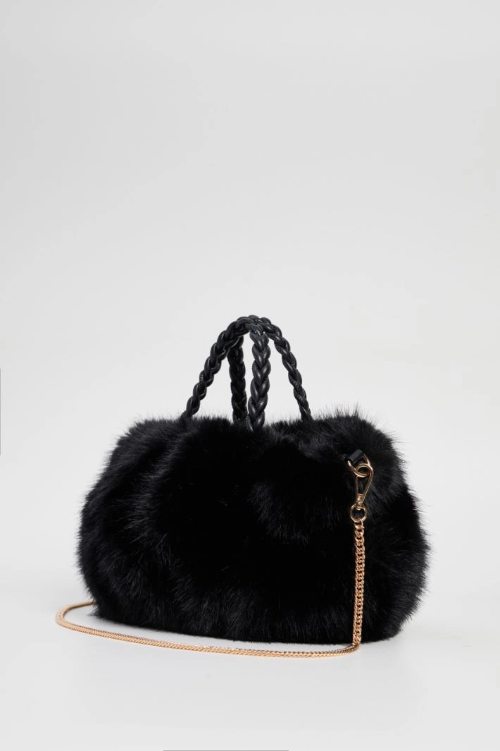 Bag in soft and warm fabric - BLACK