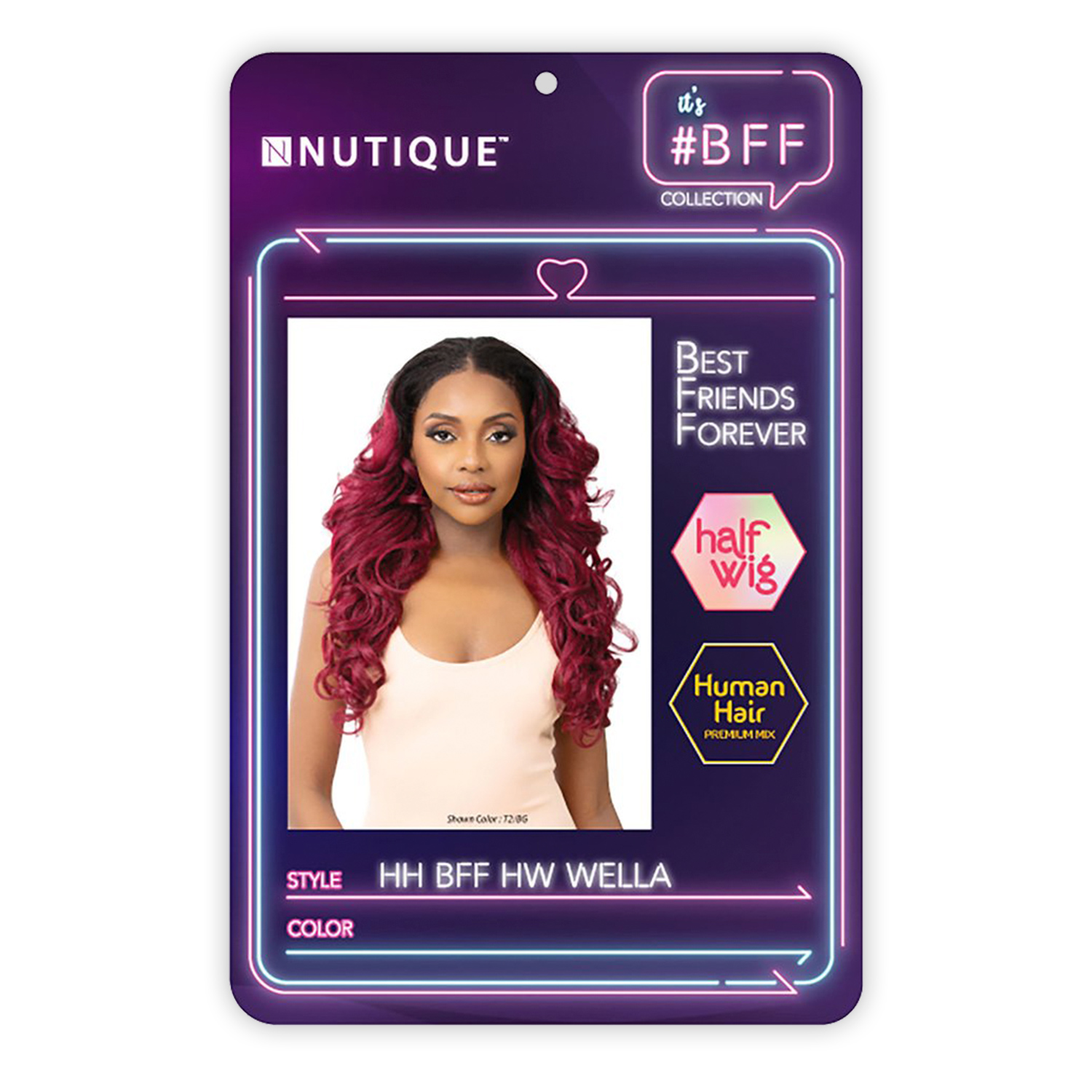 Nutique Human Hair Blend Half Wig HH BFF HW Wella