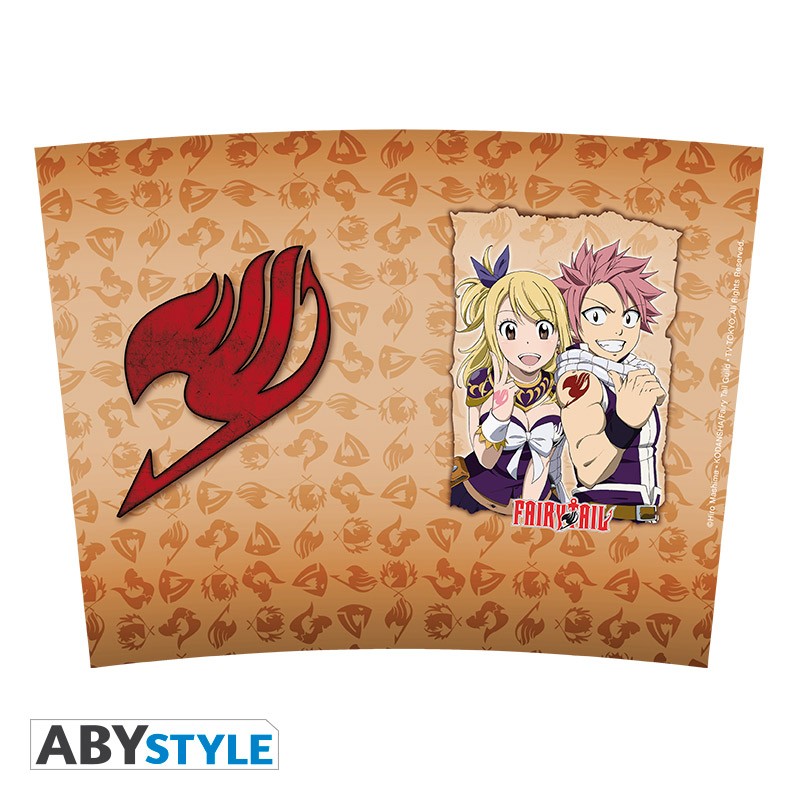 FAIRY TAIL Travel Mug Lucy, Natsu & Emblem