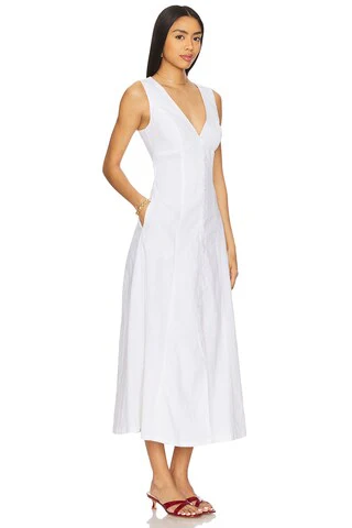 x REVOLVE Cordelia Linen Midi Dress
