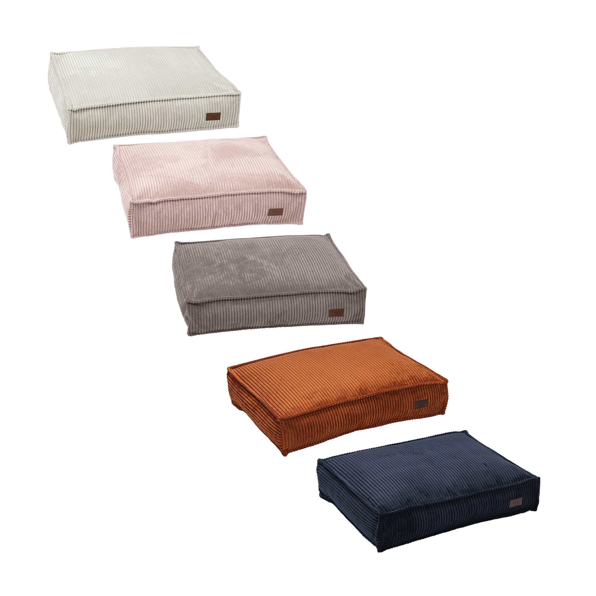 Designed by Lotte Ribbed - Dog Bed - Brown - 70 x 55 x 15 cm