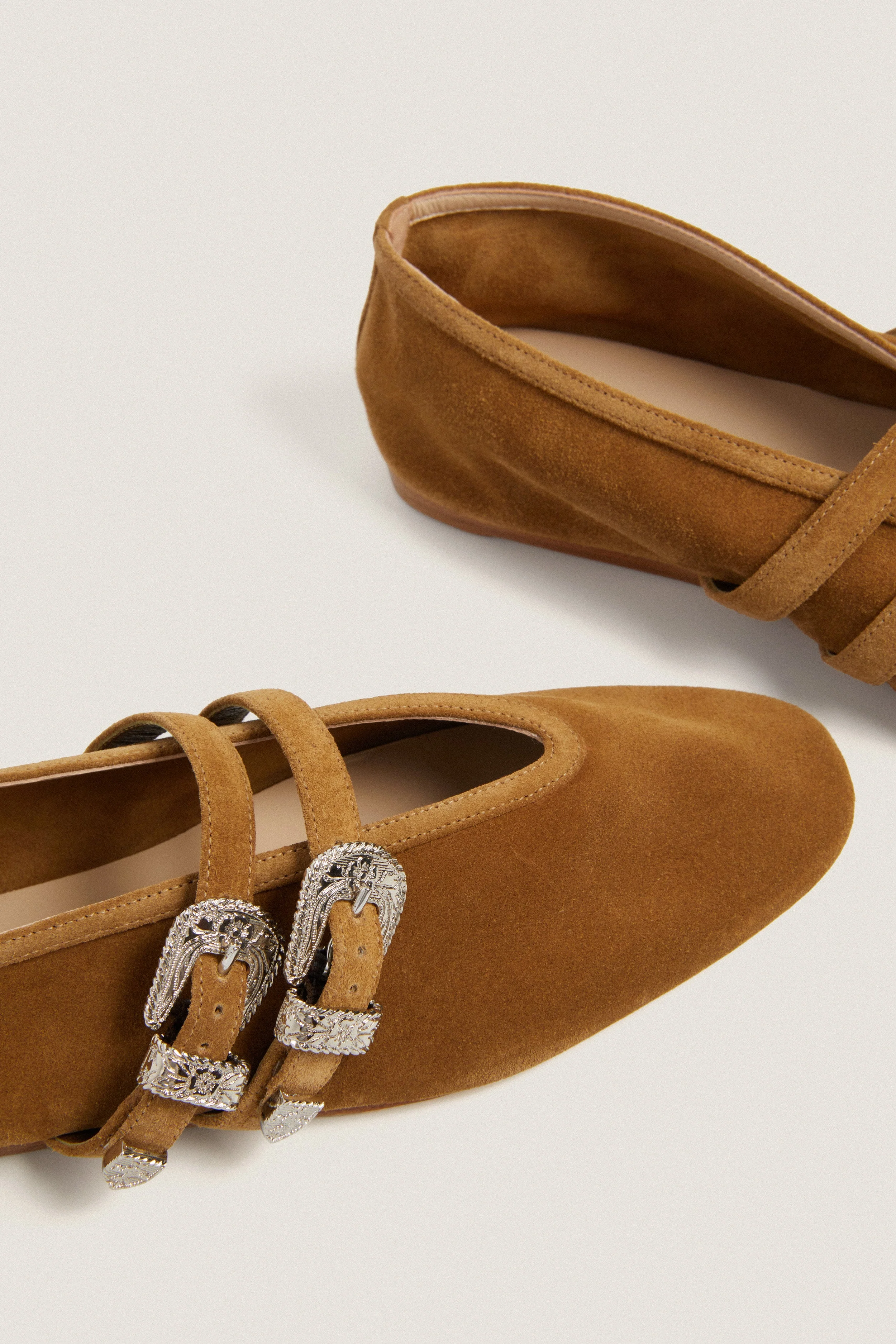 Taupe Claudia Ballet Slippers