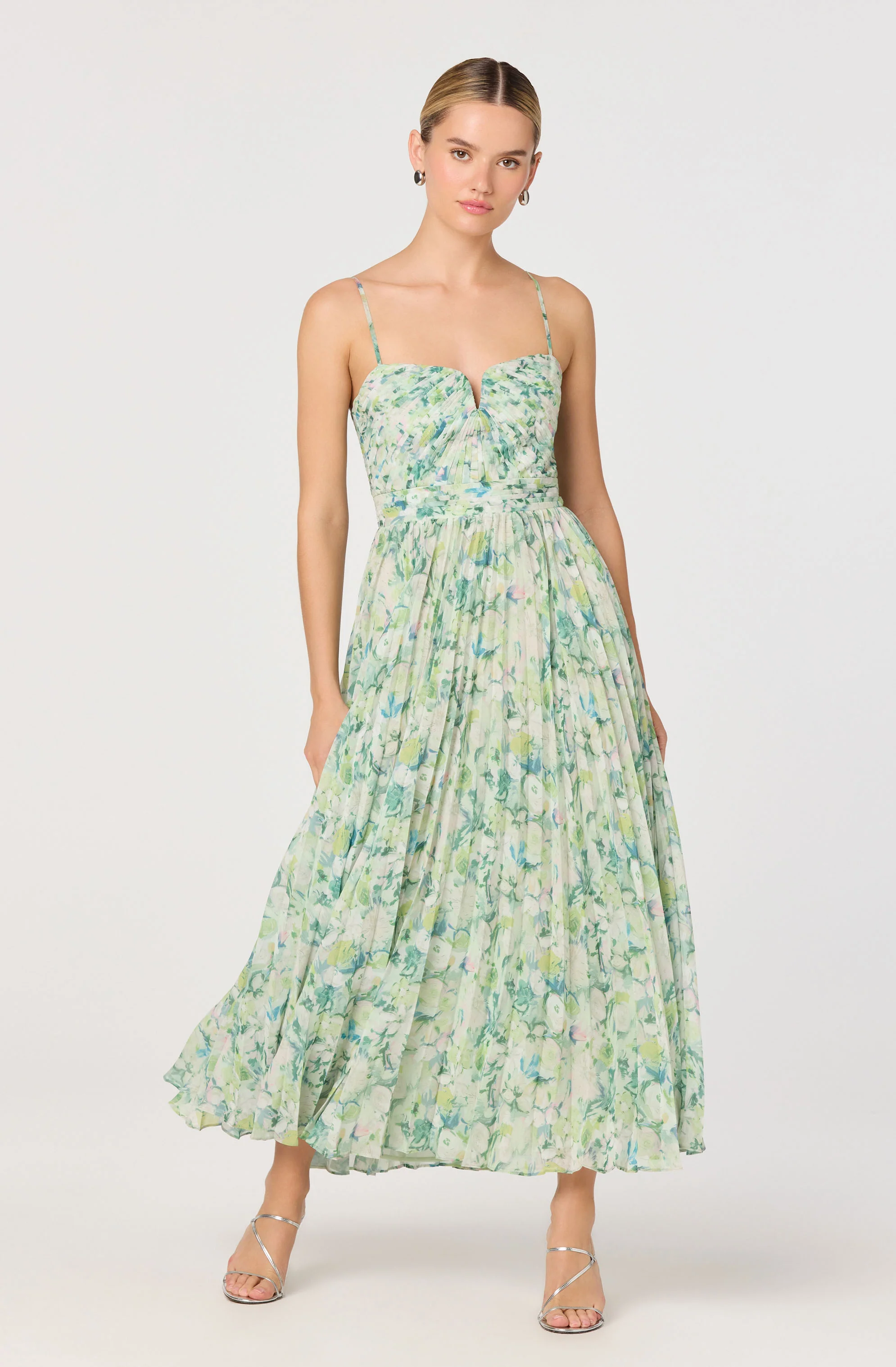 Bayley Floral Pleated Maxi Dress