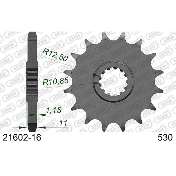 AFAM 530 Steel Type Chain KitRef: Aa0438 / Kit102511