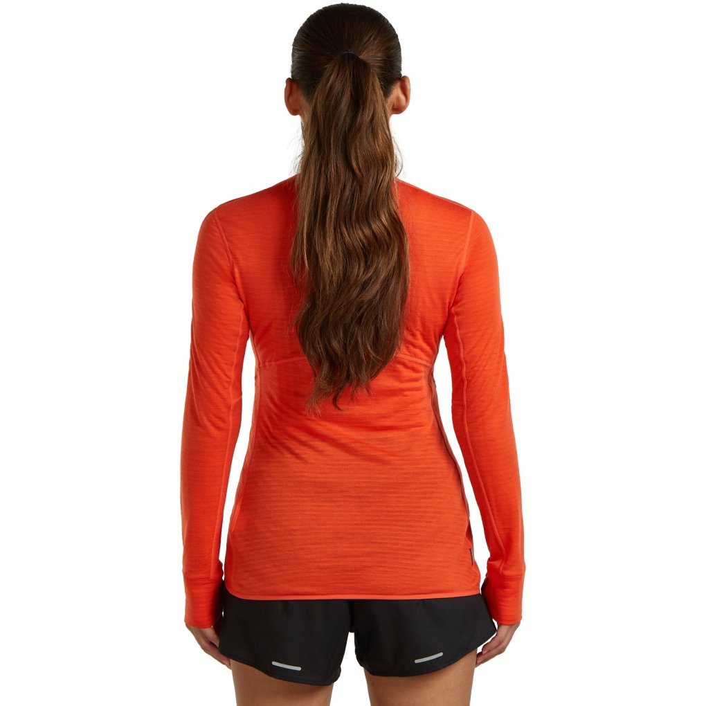 Icebreaker Merino 200 Realfleece™ Descender Long Sleeve Half Zip Top Women - Fervid
