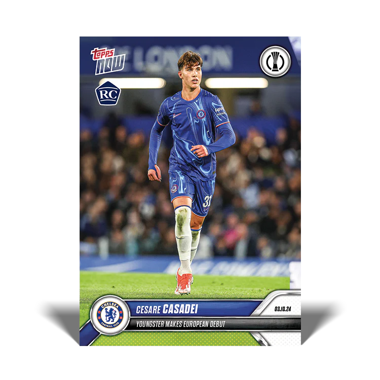 Cesare Casadei - Youngster makes European debut - 24/25 UECL Topps NOW® Card 1