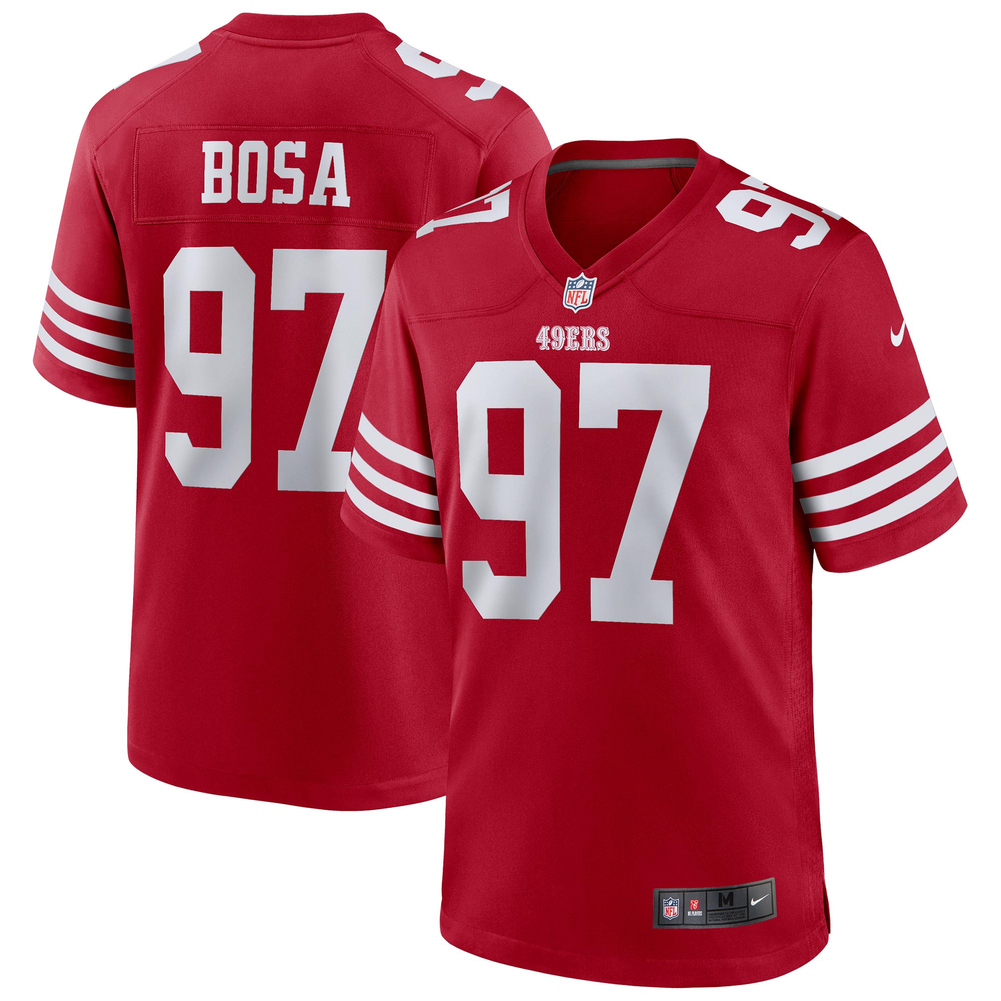 Nick Bosa #97 San Francisco 49ers Nike Game NFL Football Jersey Red