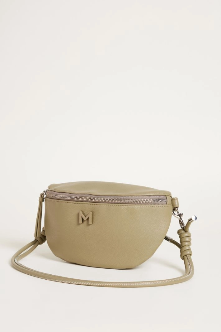 Coated fabric belt bag - GREEN