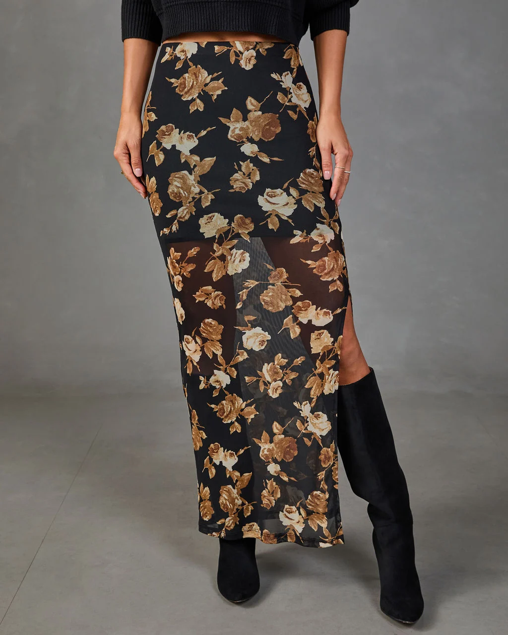 Honeyed Hour Floral Maxi Skirt