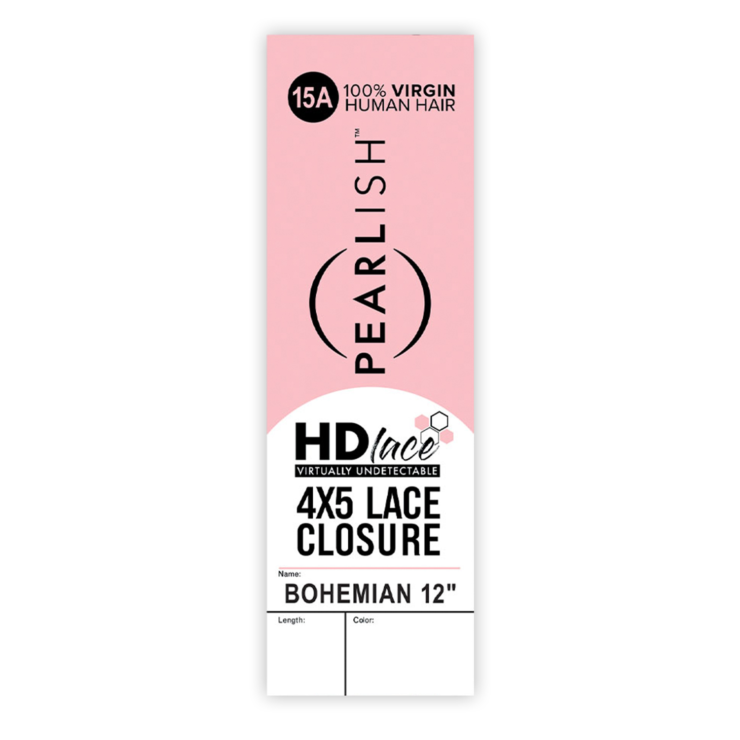 Sensationnel Virgin Remy Human Hair Weave Pearlish 4X5 HD Lace Closure Bohemian 12