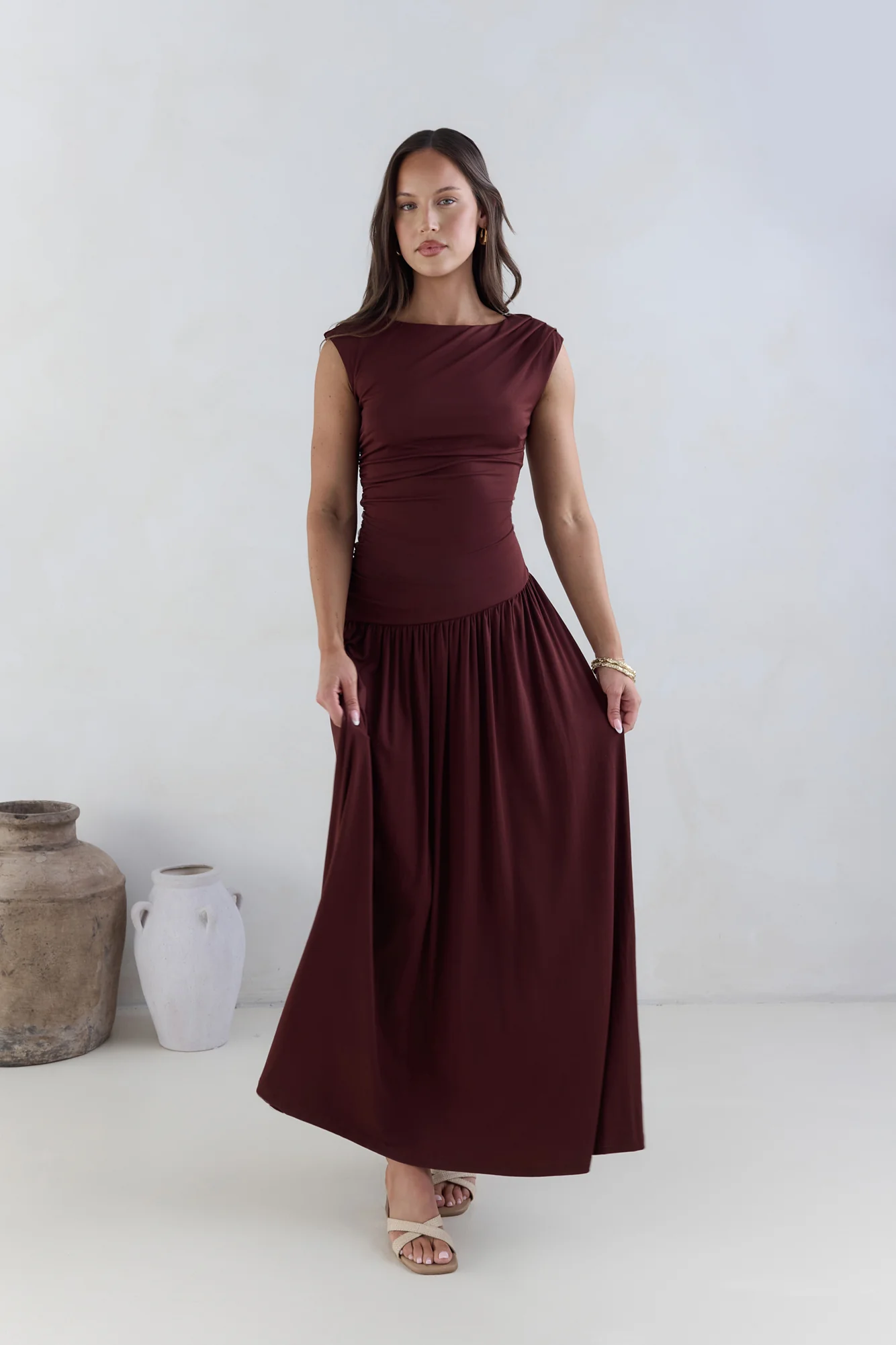 Soluna Maxi Dress Brown