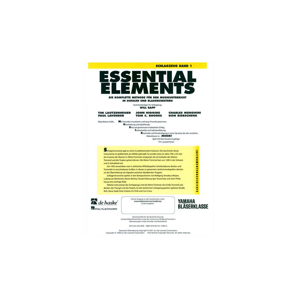 De Haske Essential Elements Drums 1 – Thomann Ireland