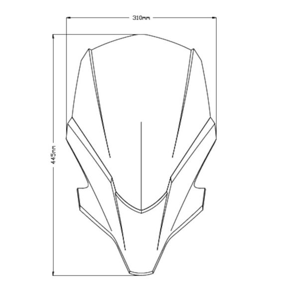 Puig TOURING windshield - BlackRef: 20619N