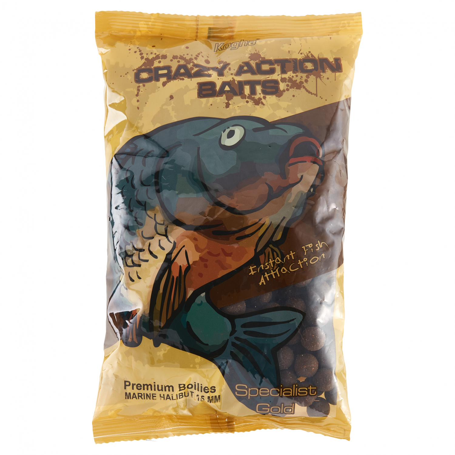 Kogha Boilies Crazy Action Baits Specialist Gold (Marine Halibut)