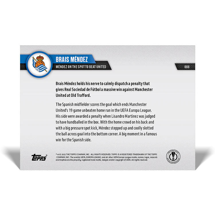 Méndez on the spot to beat United - EL TOPPS NOW® Card #8