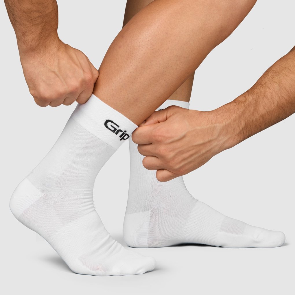 GripGrab RIDE Regular Cut Socks 3-Pack - White