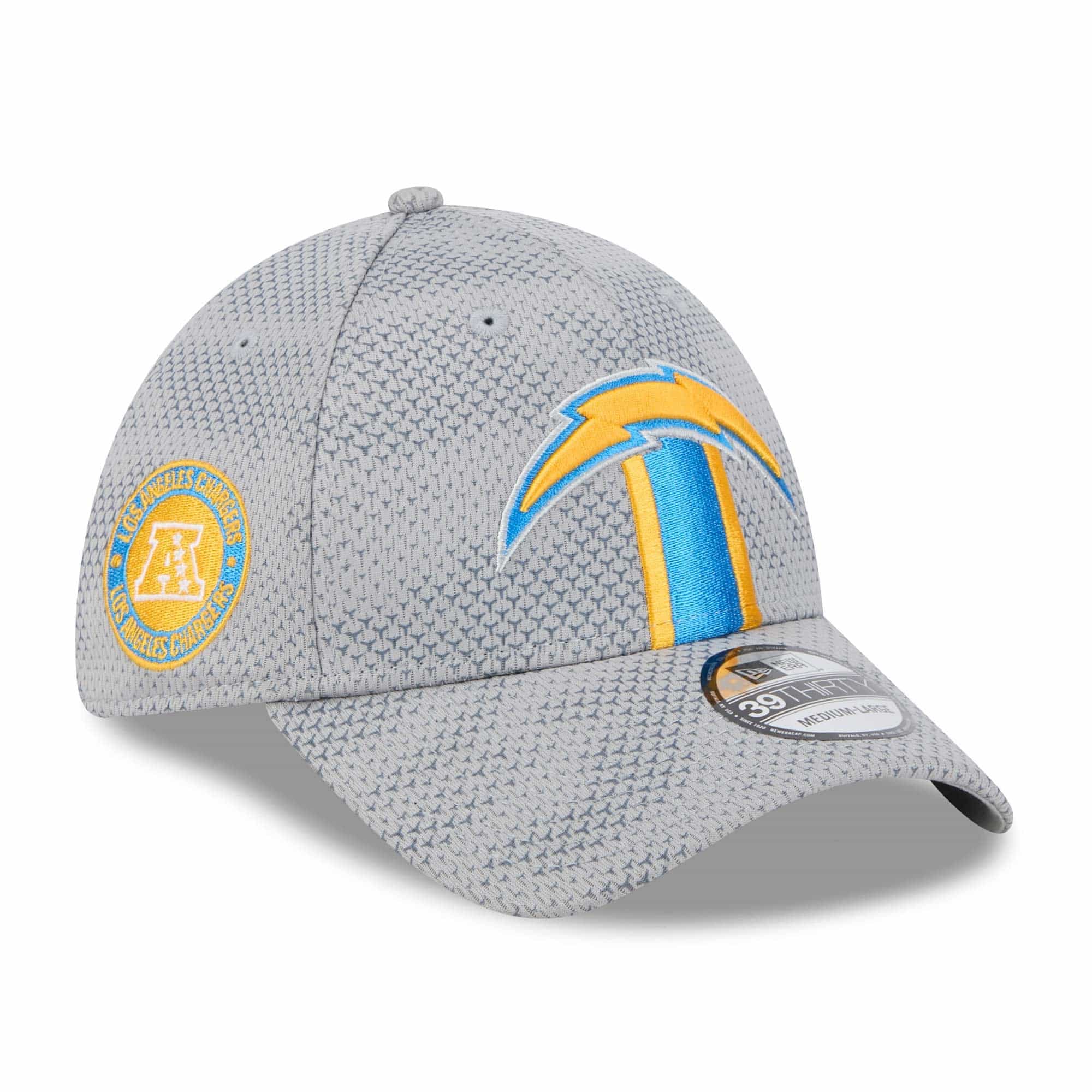Los Angeles Chargers 2024 NFL Sideline New Era 39THIRTY Flex Cap Gray