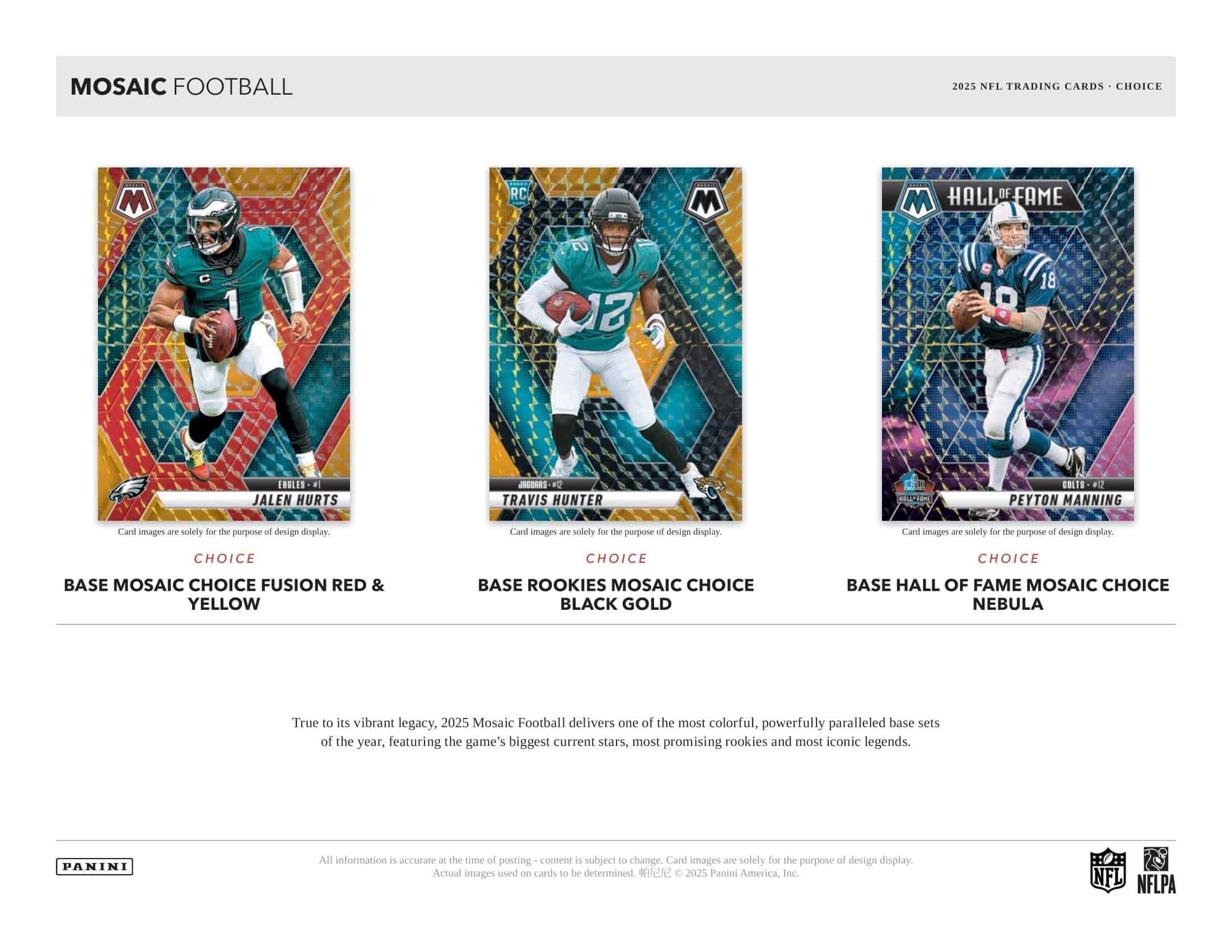 2025 Panini Mosaic Football NFL Choice Hobby Box