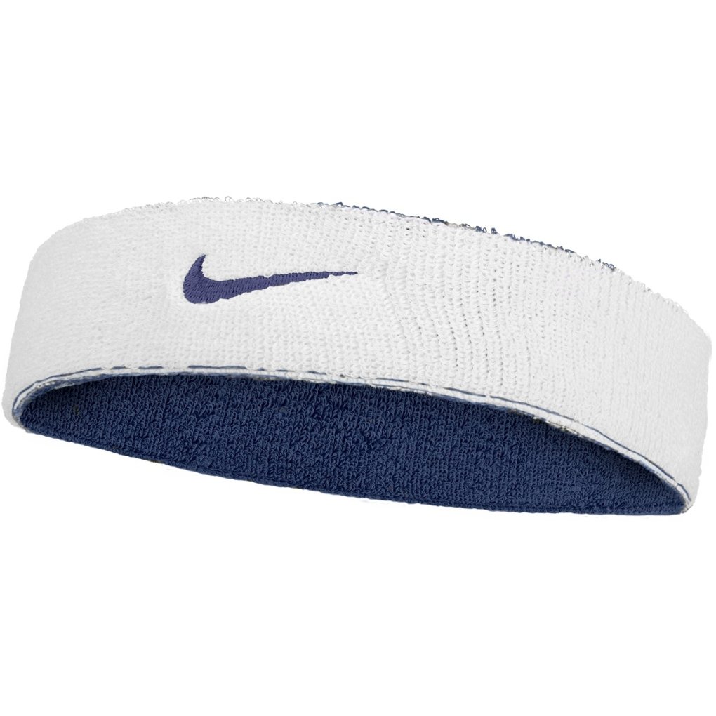 Nike Swoosh Classic Reversible Headband - college navy/white/college navy 421