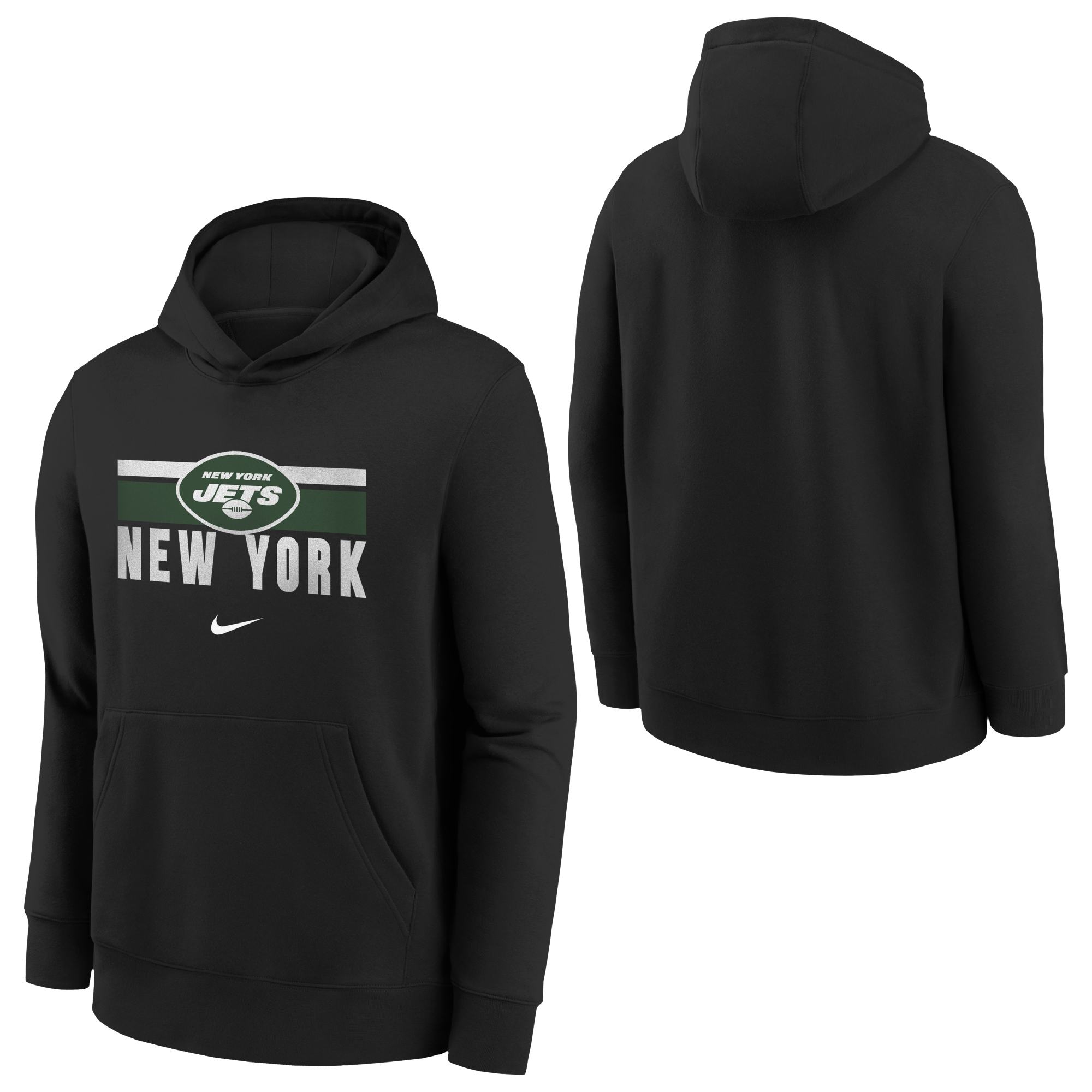 New York Jets NFL Team Stripes Nike Club Hoodie (YOUTH)