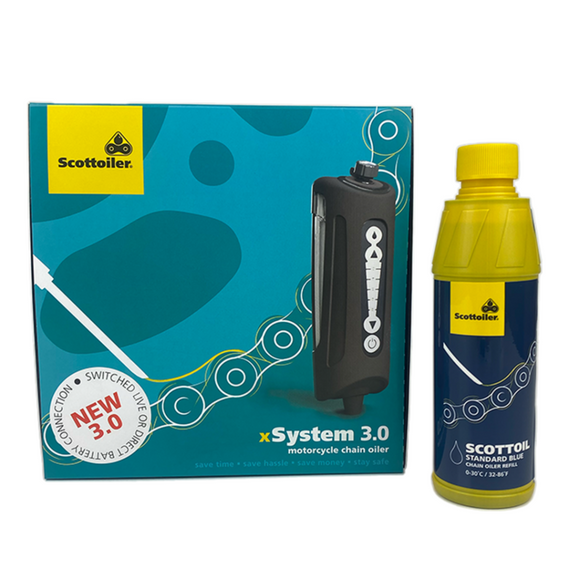 Graisse chaine Scottoiler de électronique xSystem 3.0 + bleu standard 250ml UniverselRef : SCT00026A / 1125564