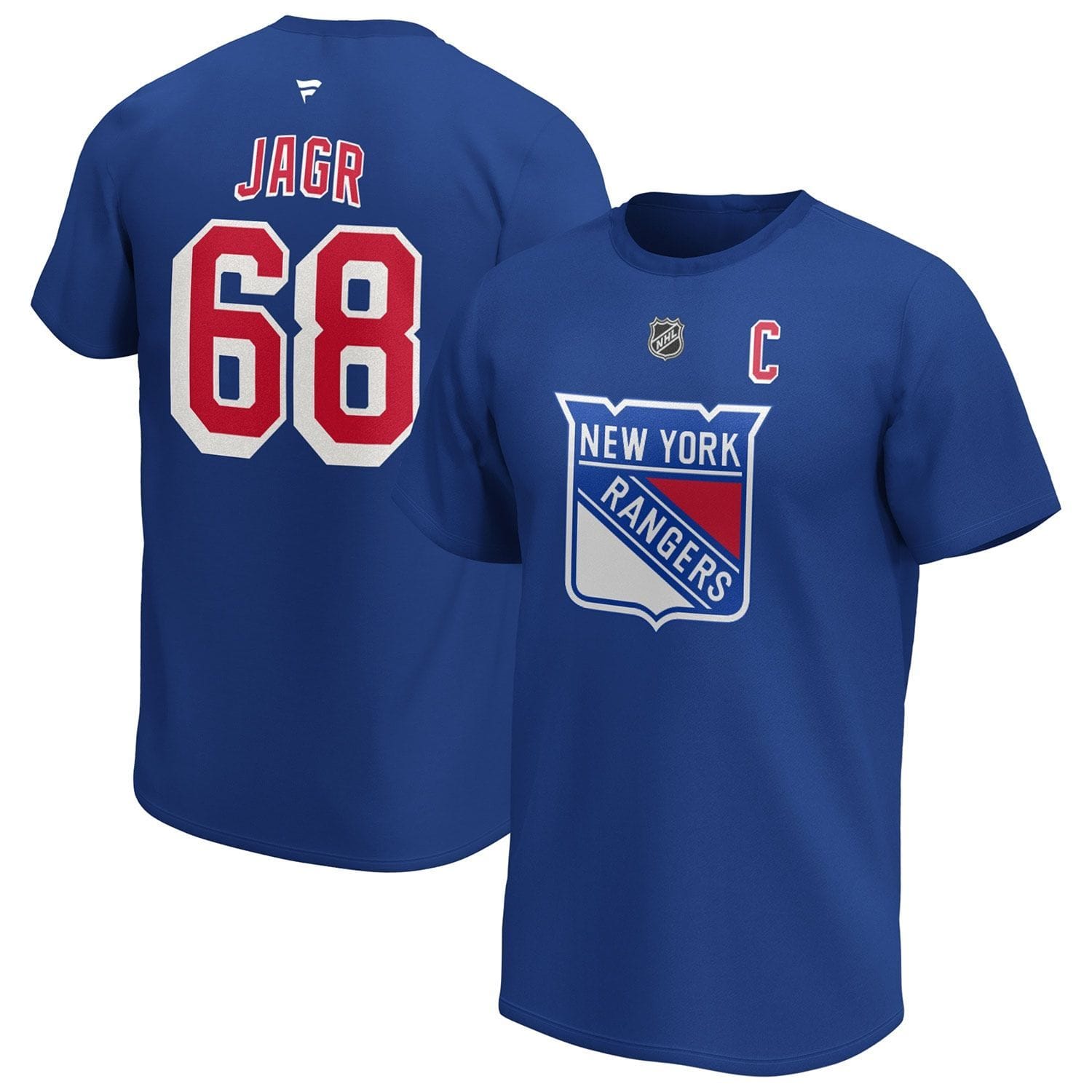 Jaromir Jagr #68 New York Rangers Alumni Fanatics NHL T-Shirt Blue