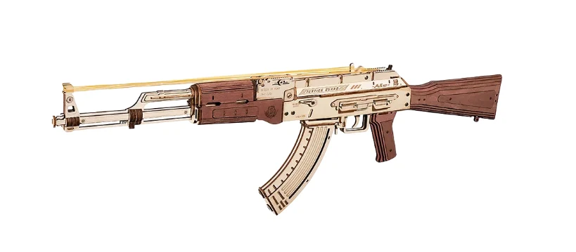 Justice Guard Gun Models; AK-47 Assault Rifle Rubber Band Gun Robotime LQ901