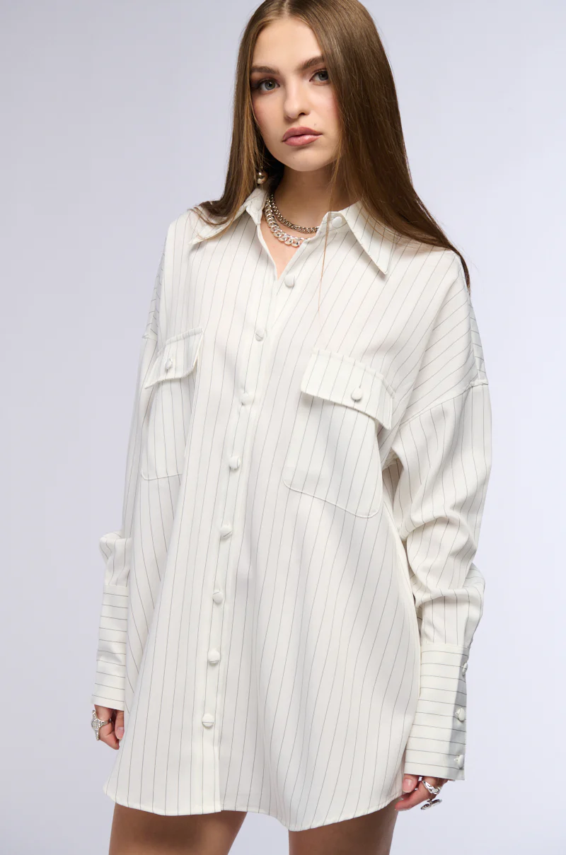It Girl Oversized Shirt Dress