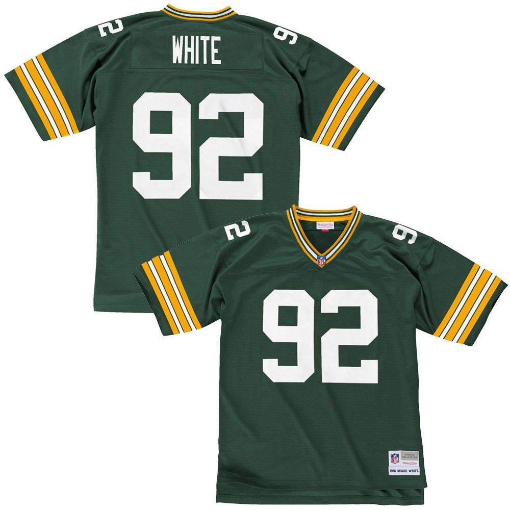 Reggie White #92 Green Bay Packers 1996 Legacy Throwback NFL Jersey Green