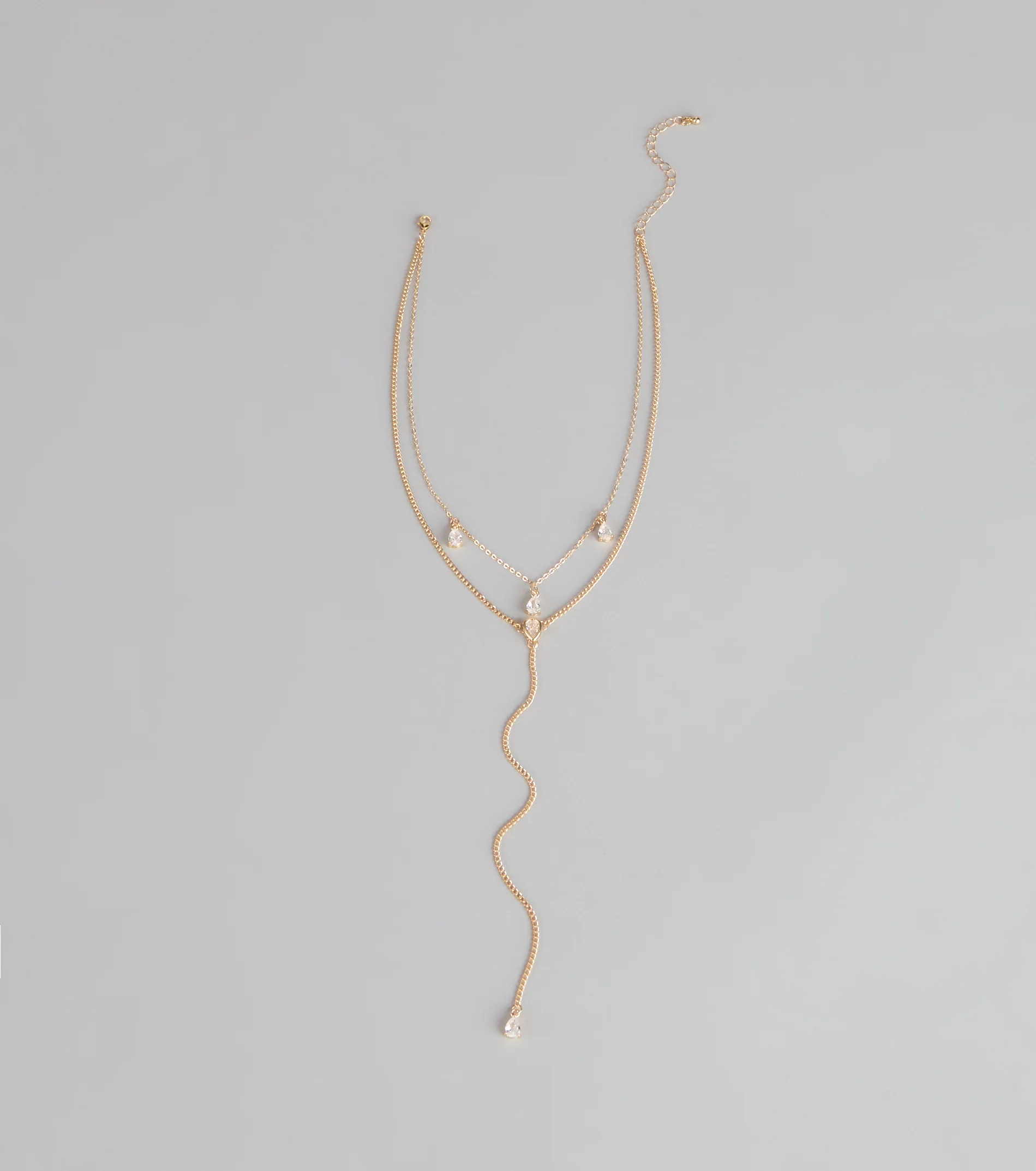 Charmed To Layer Rhinestone Necklace