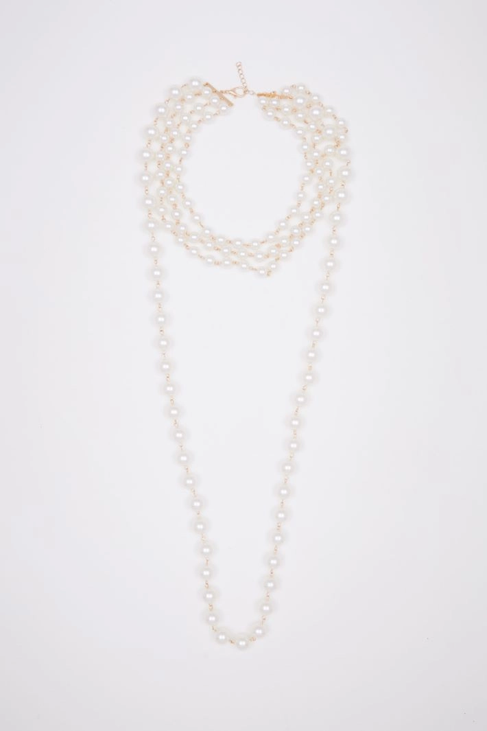 Multi-strand pearl necklace - GOLD