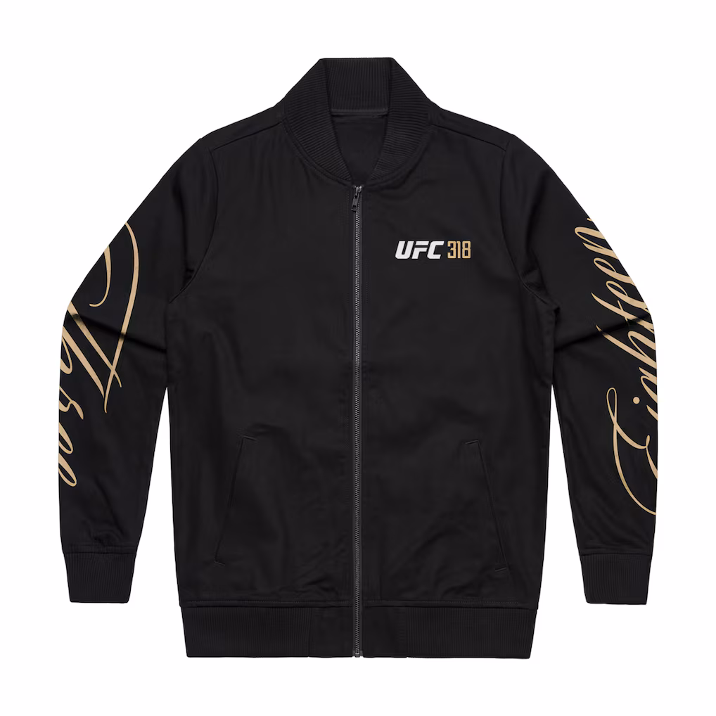 Men's Black UFC 318 Big Easy Lightweight Full-Zip Bomber Jacket