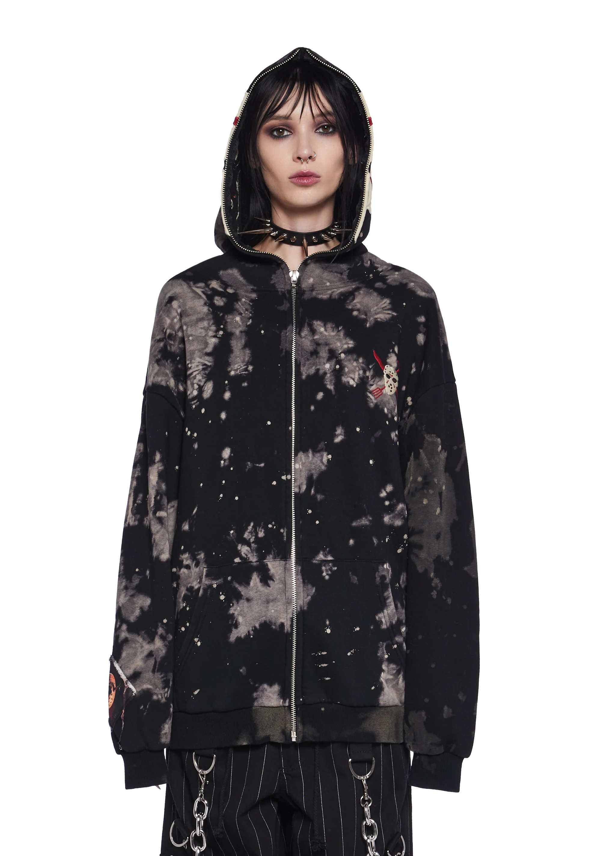 Vile Voorhees Mask Zip-Up Hoodie