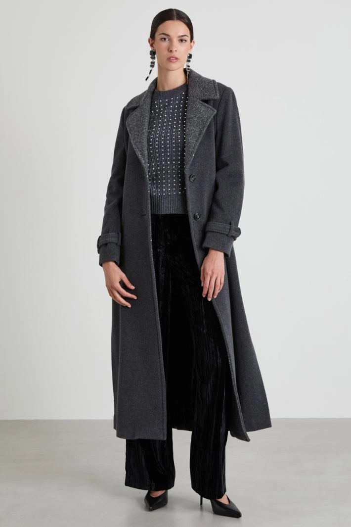 Velour coat - GREY