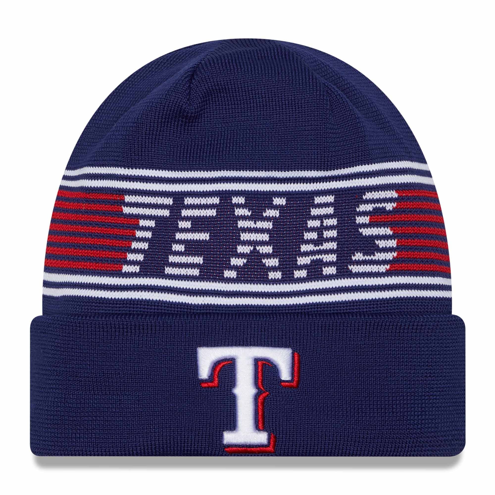 Texas Rangers Authentic 2024 MLB Clubhouse New Era Beanie Knit