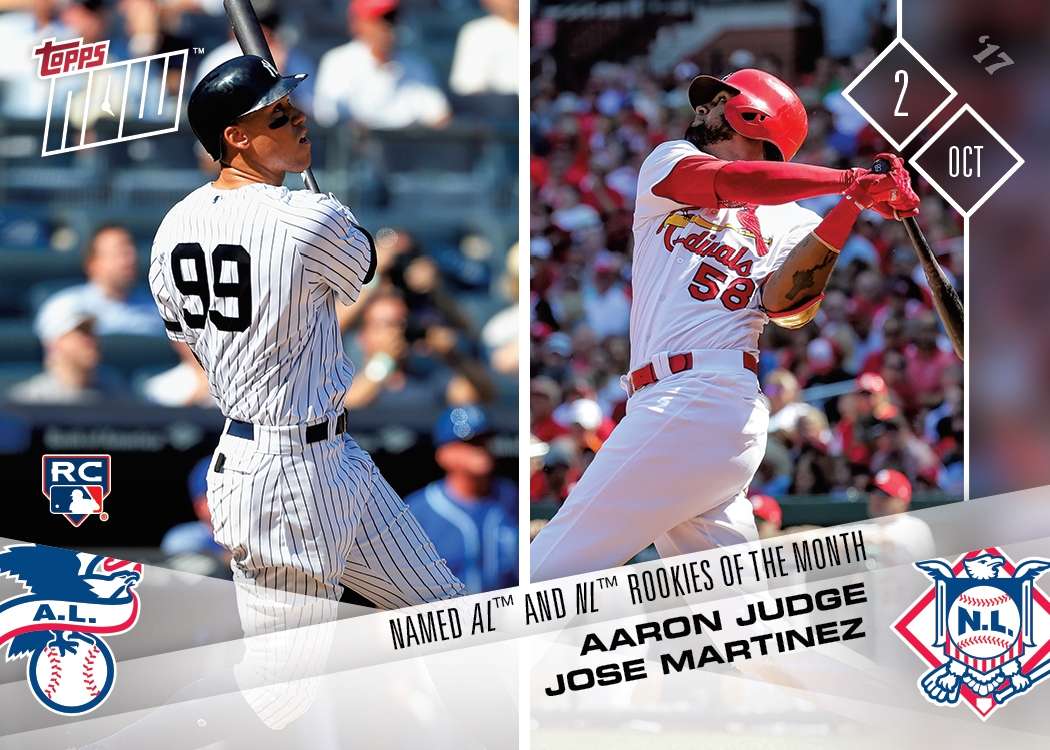 Judge/Martinez - 10/02/2017 TOPPS NOW® CARD 682 - Print Run: 1265