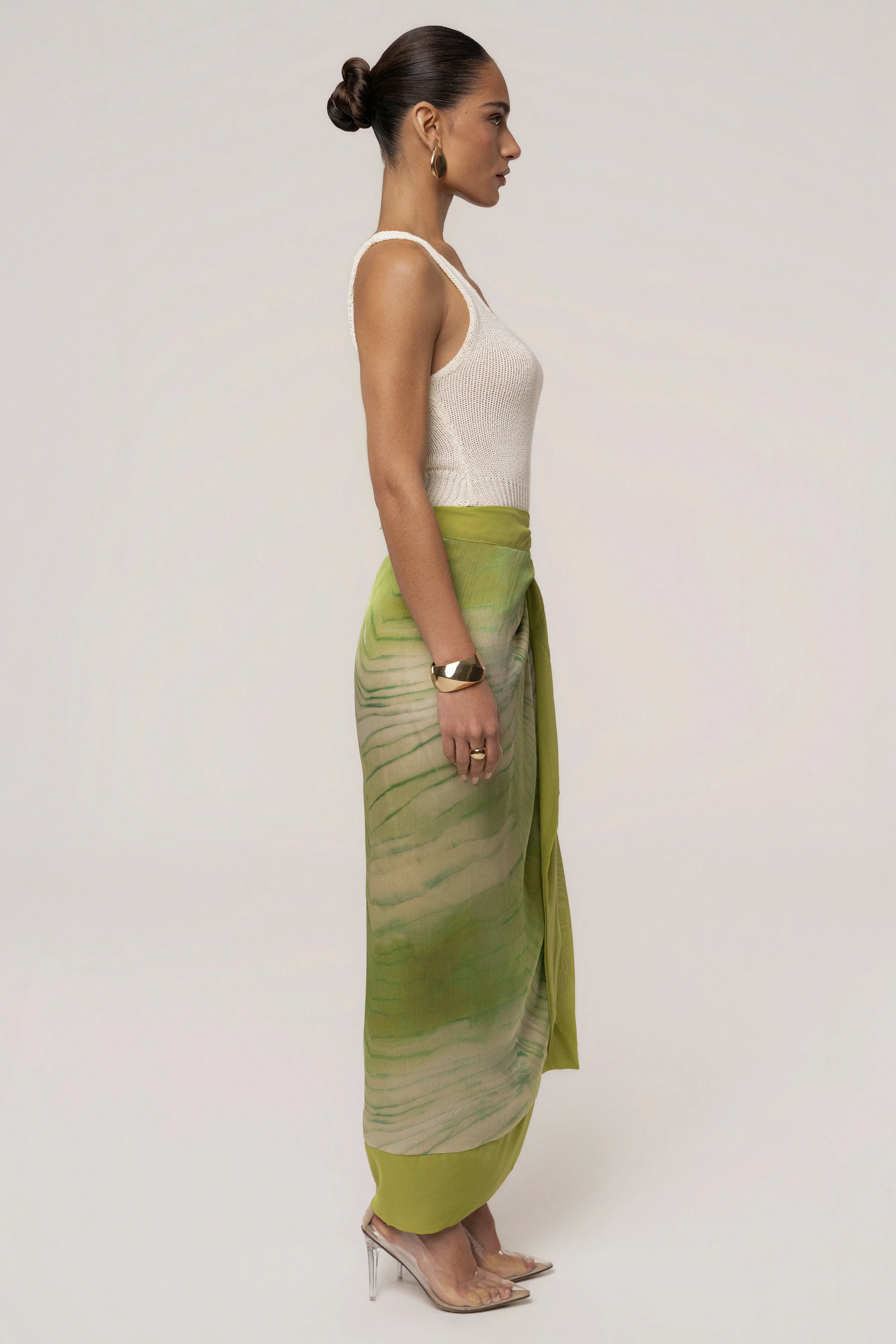 Green Bahía Wrap Skirt