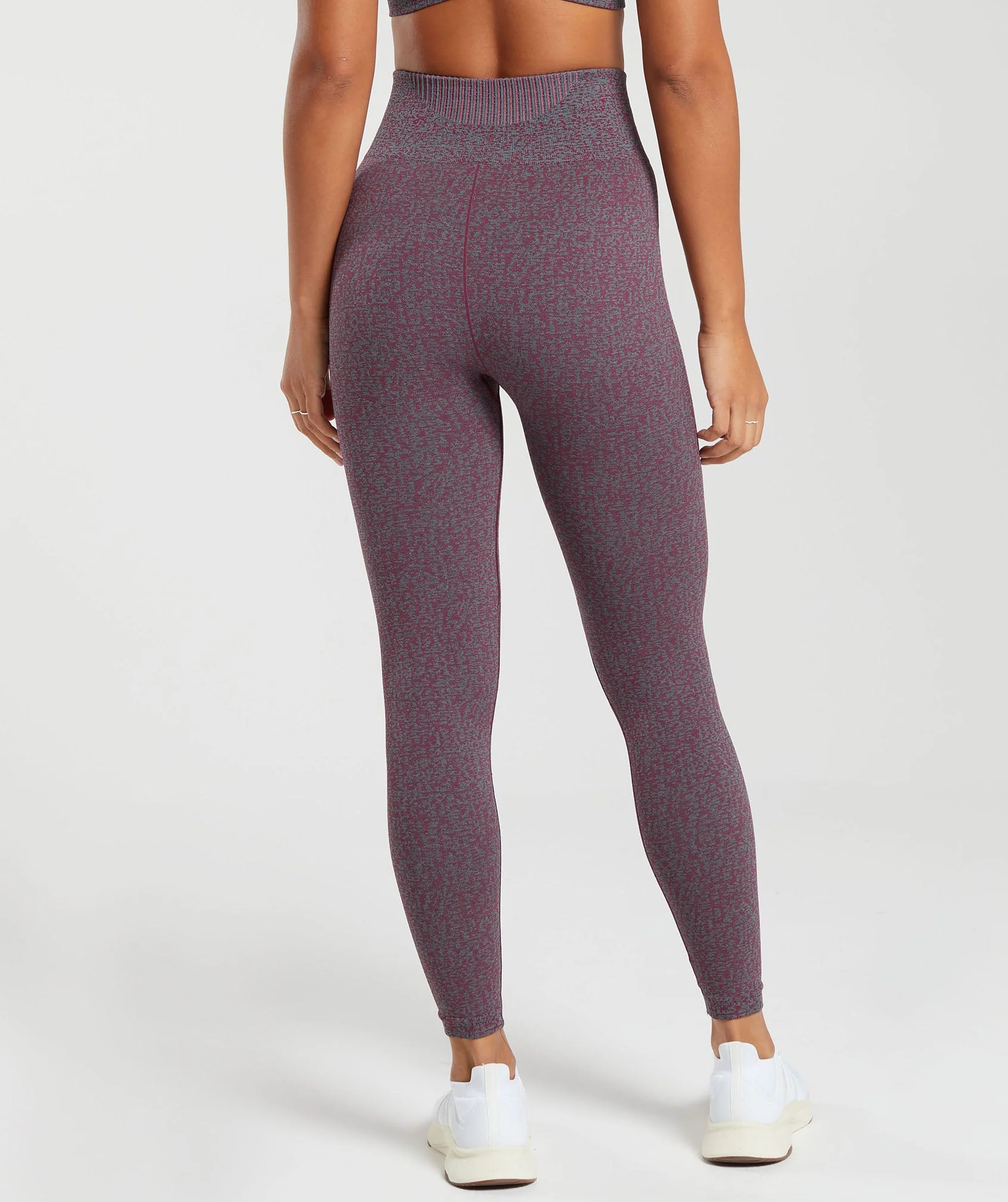 Marl Seamless Leggings Plum Pink Marl/Dark Grey Marl/Plum Pink