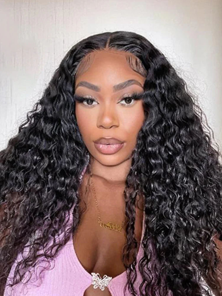 Ophirawig Veralux Blend Human Hair Middle Part Curly Wig 20