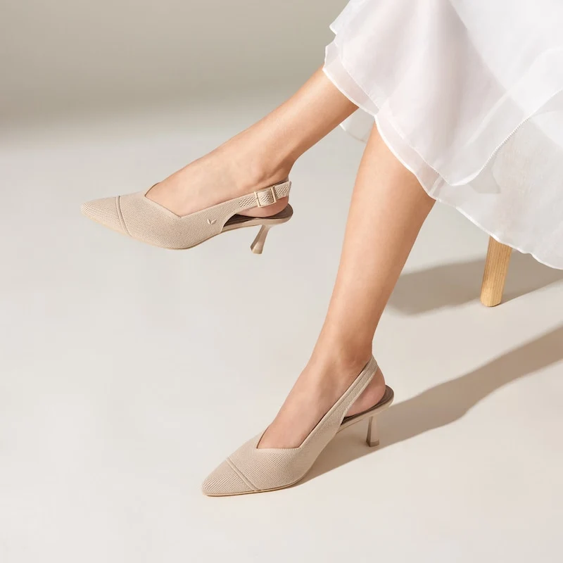 Pointed-Toe Slingback Heels (Addison)