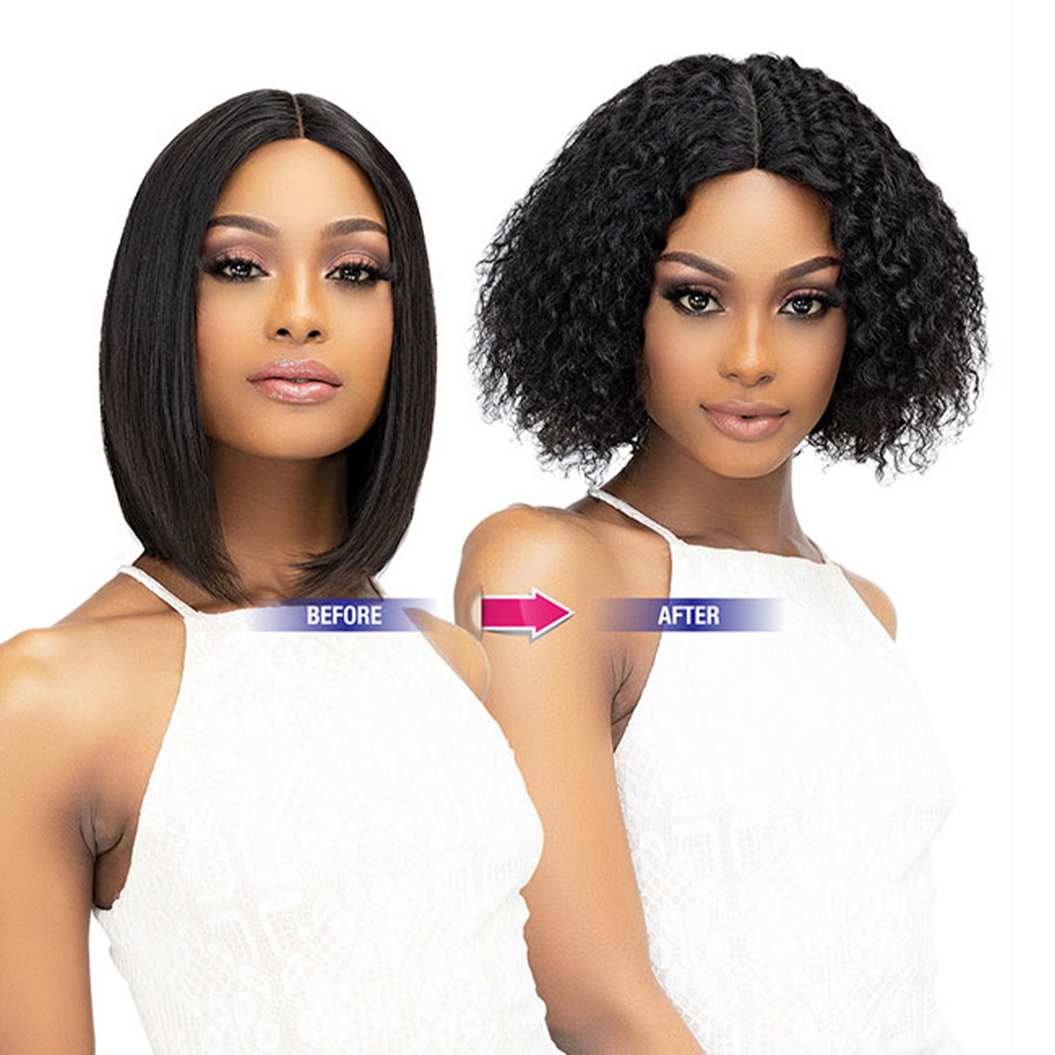 Janet Collection Natural Virgin Remy Indian Hair HD Swiss Lace Front Wig Luscious Wet N Wavy Ada