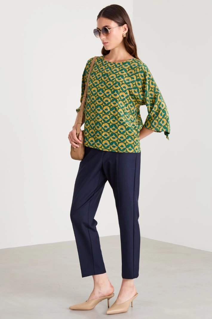 Crépe de chine blouse - GREEN