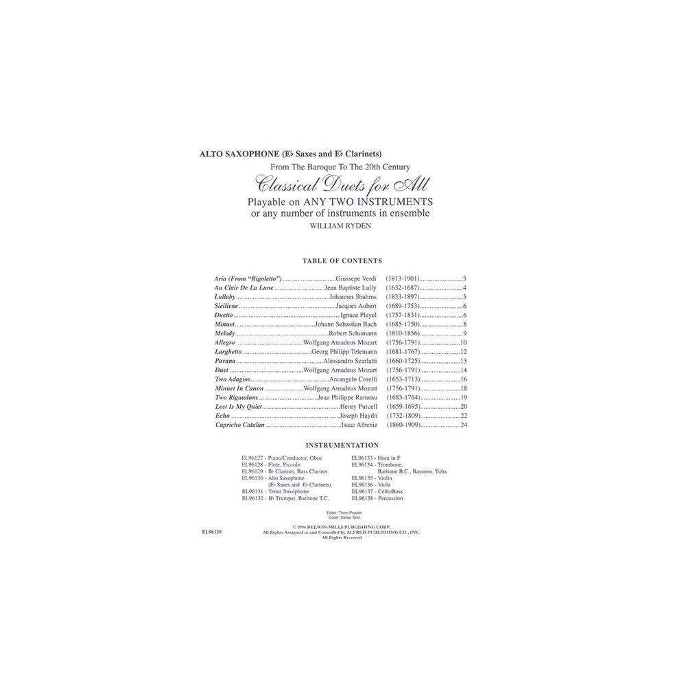 Alfred Music Publishing Classical Duets for All A