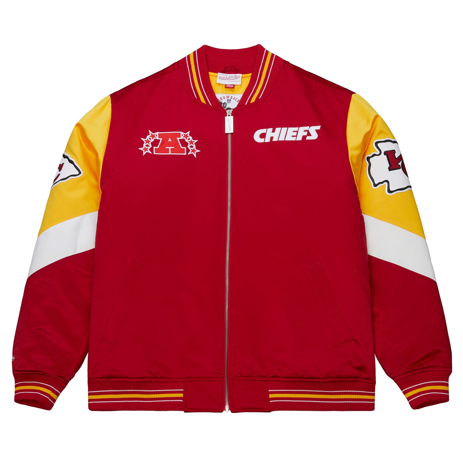 Kansas City Chiefs Throw it Back Heavyweight Satin NFL Jacket Red