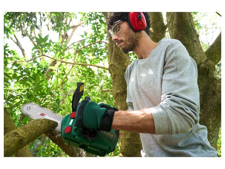 Petrol pruning saw + Chain sharpener