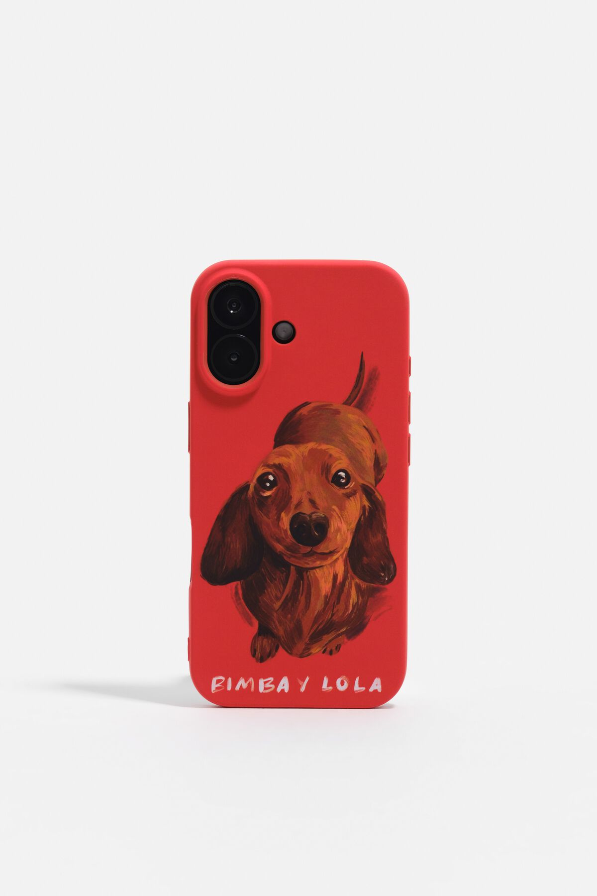 Red dachshund iPhone 17 rigid case
