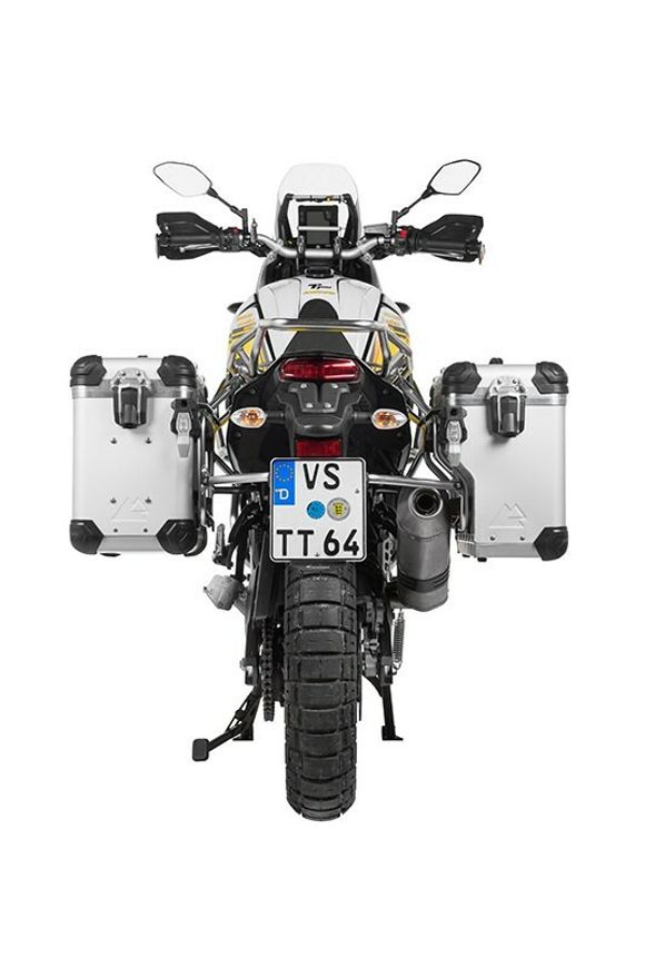 Touratech ZEGA Evo X suitcase With 38/38 offset - Gray support included - Gray anodizedRef: Trt01960A / 01-632-6816-0
