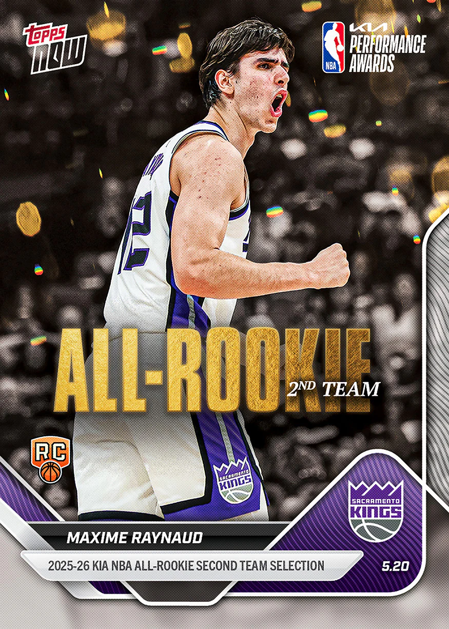 Maxime Raynaud - 2025-26 NBA Topps NOW® - Card AR06 - PR: 1055