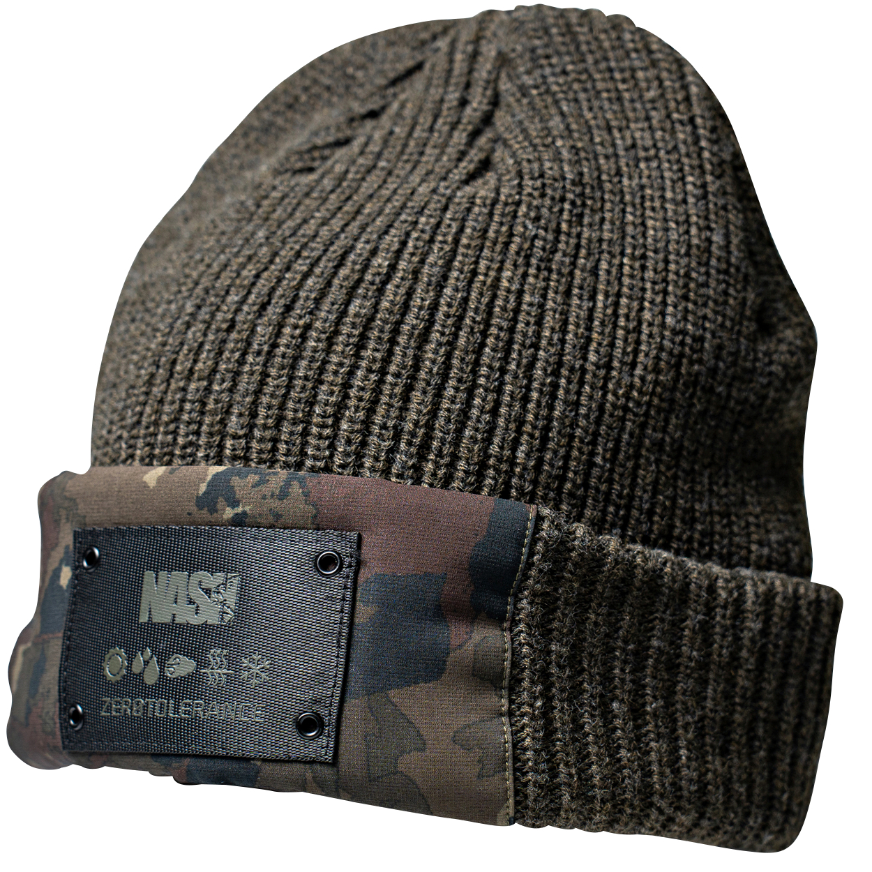 Nash Zero Tolerance Woolly Hat Camo Panel (Olive\/Camouflage)