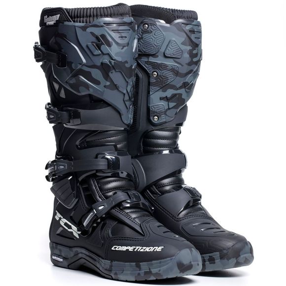 TCX Boots COMP EVO 2 cross boots - MICHELIN - BLACK CAMO 2024 - Black / GrayRef: OX0354
